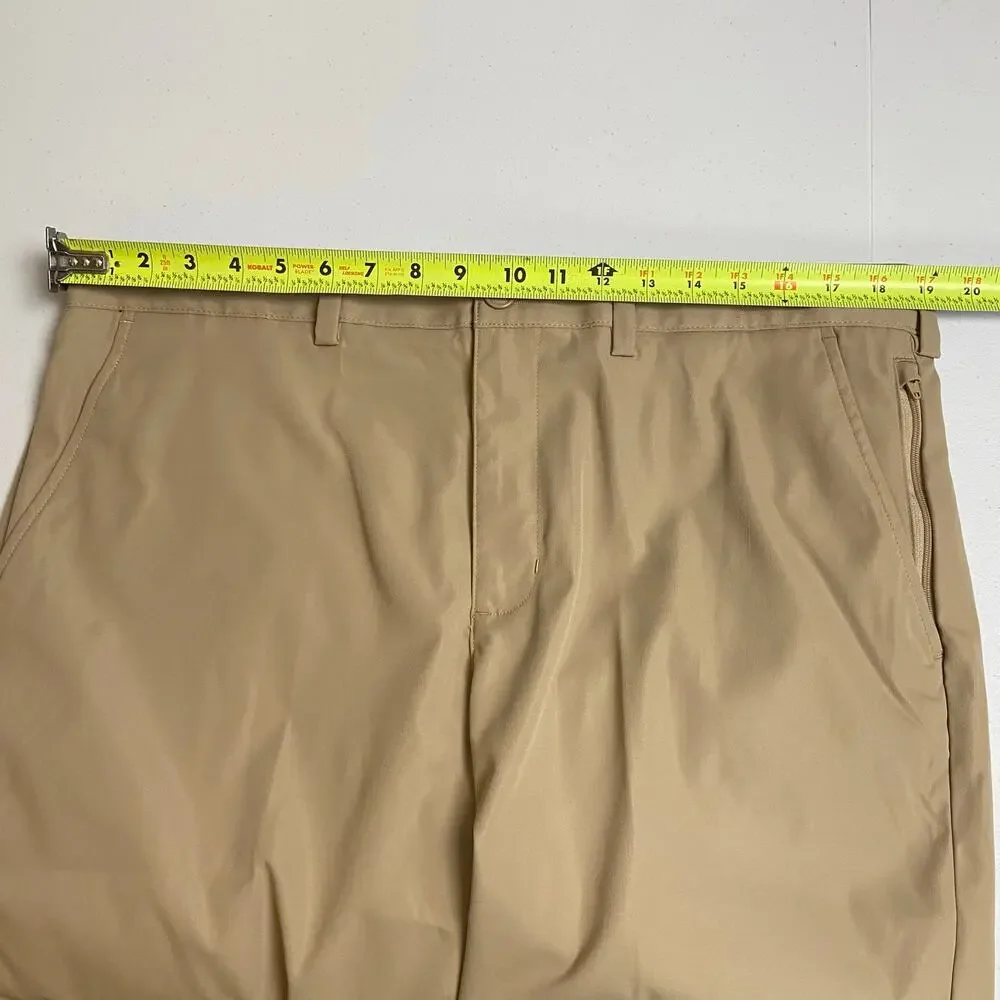 Lands’ End Men's Tan Khaki Flat Front Shorts Size 38